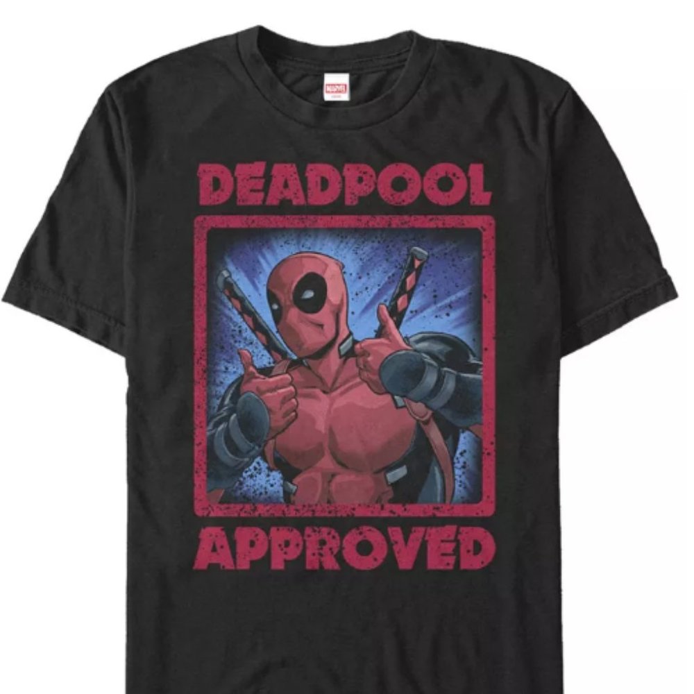 Marvel Men's Deadpool Approved Short Sleeve T-Shirt